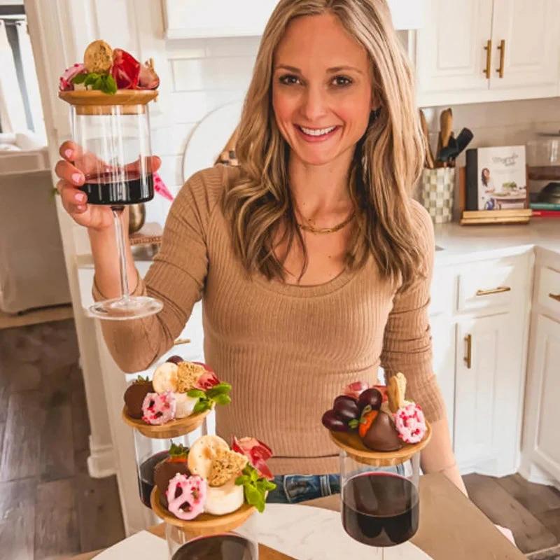 Wine glass for sausage platter by Bowlift