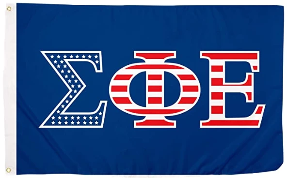 Sigma Phi Epsilon USA Letter Fraternity Flag-3x5 ft SigEp Banner --100% polyester-2 Metal Grommets by flagsshop