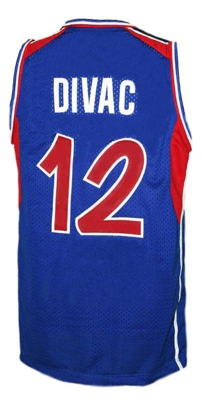 Vlade Divac Jersey #12 Jugoslavija Yugoslavia Basketball New Sewn Blue by My store basketball