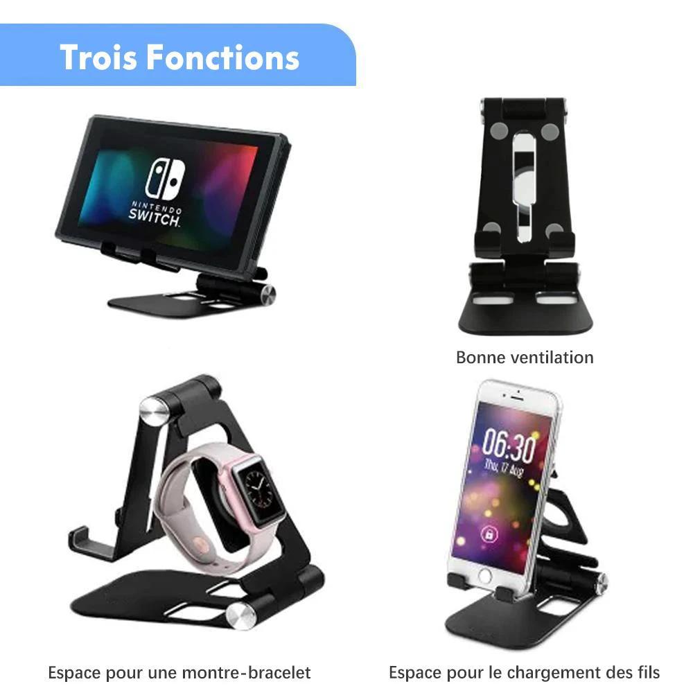 Multipurpose foldable smartphone holder made of aluminum alloy by Bowlift