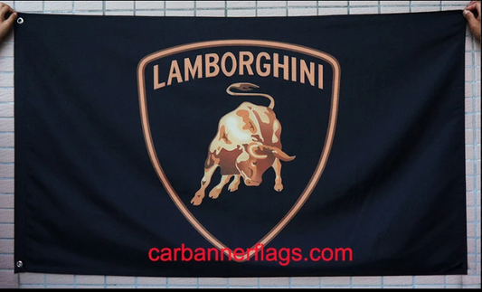 Custom flags-Four grommets-Lamborghini flag &Ferrari flag & Porsche flag by flagsshop