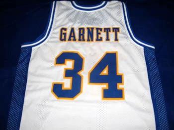 Kevin Garnett Jersey #34 Farragut High School Basketball White by My store basketball