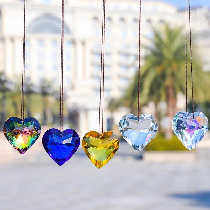 GlimmerHeart Elegant Heart-Shaped Sun Catcher – Enchanting Light Effects for Your Home Bowlift by Bowlift