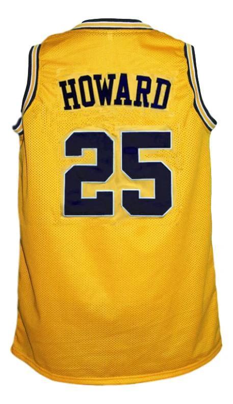 Juwan Howard Jersey #25 Michigan College Basketball New Sewn Yellow by My store basketball
