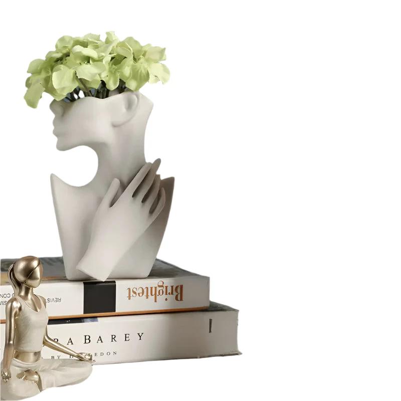 Face Shape Ceramic Design Vase Bowlift by Bowlift