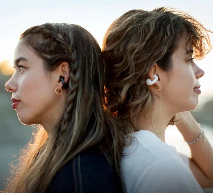 Bone conduction headphones with clip for the ear, wireless by Bowlift