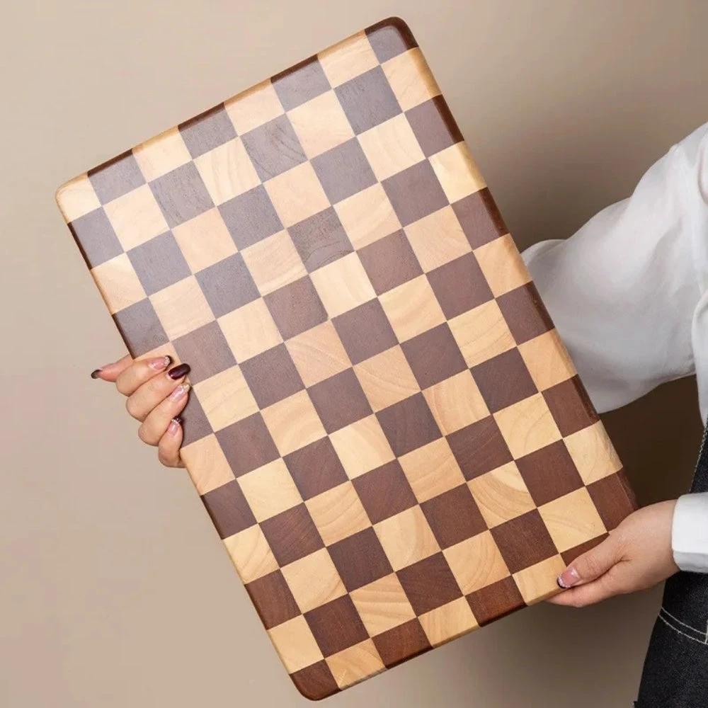 Chess-Inspired Acacia Wood Chopping Board by Casa & Beyond