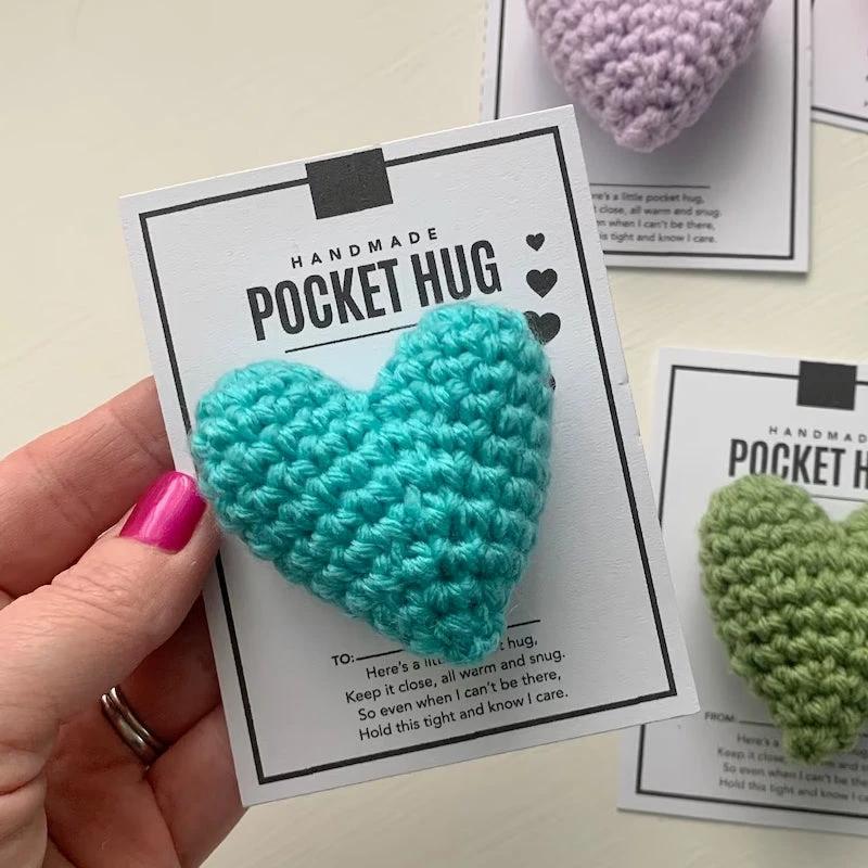 Pocket Hug Crocheted Heart Small Gift by BowLift