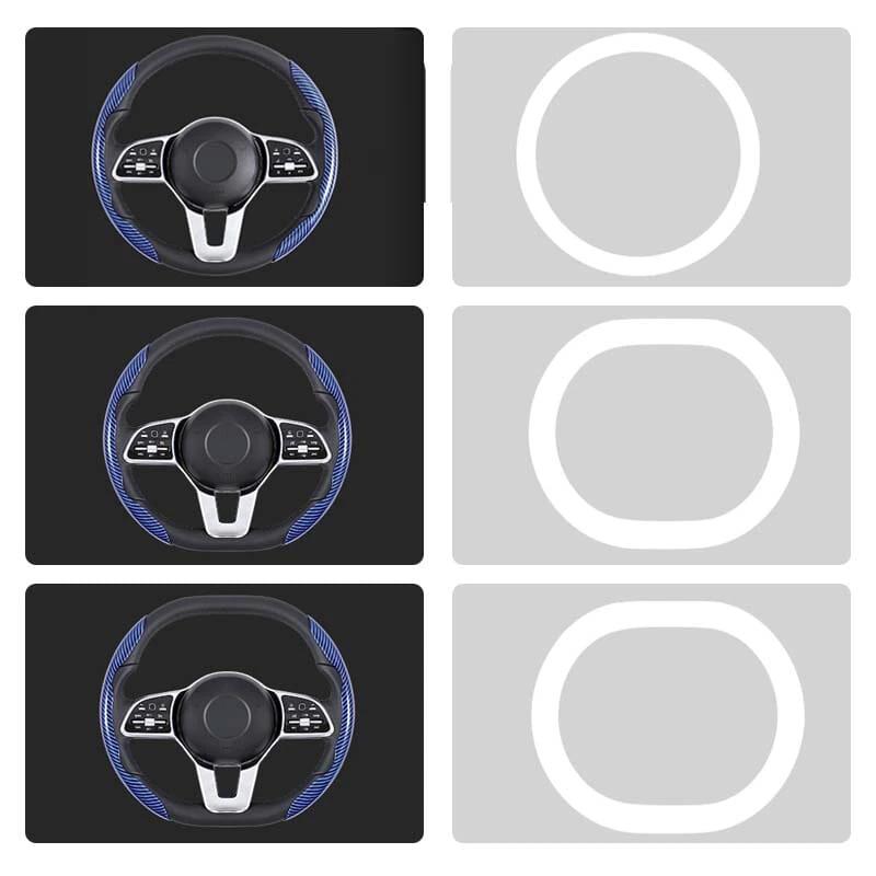 Universal Laser Carbon Fiber Pattern Steering Wheel Cover by BowLift