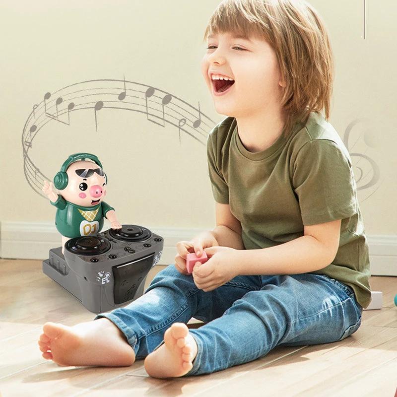 Toy pig DJ for seesaw by Bowlift