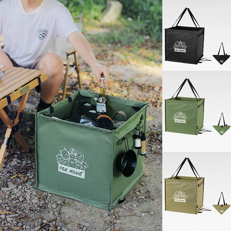 Foldable multifunctional trash can for outdoor use by Bowlift