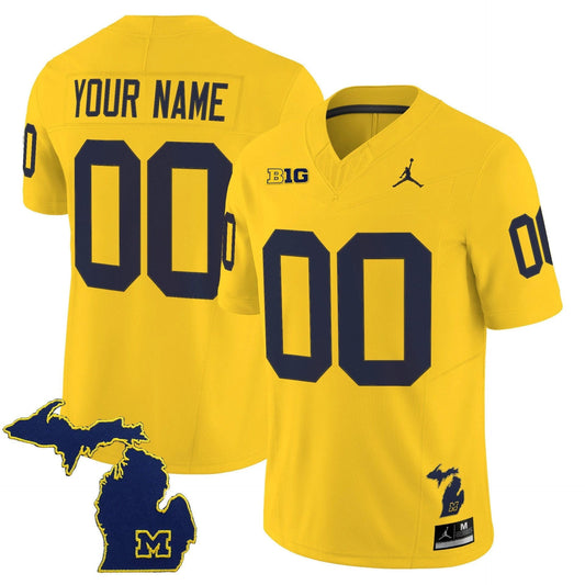 Custom Michigan Wolverines Jersey 2025 Vapor Limited V2 Stitched Maize by My Store NCAA Football Jerseys