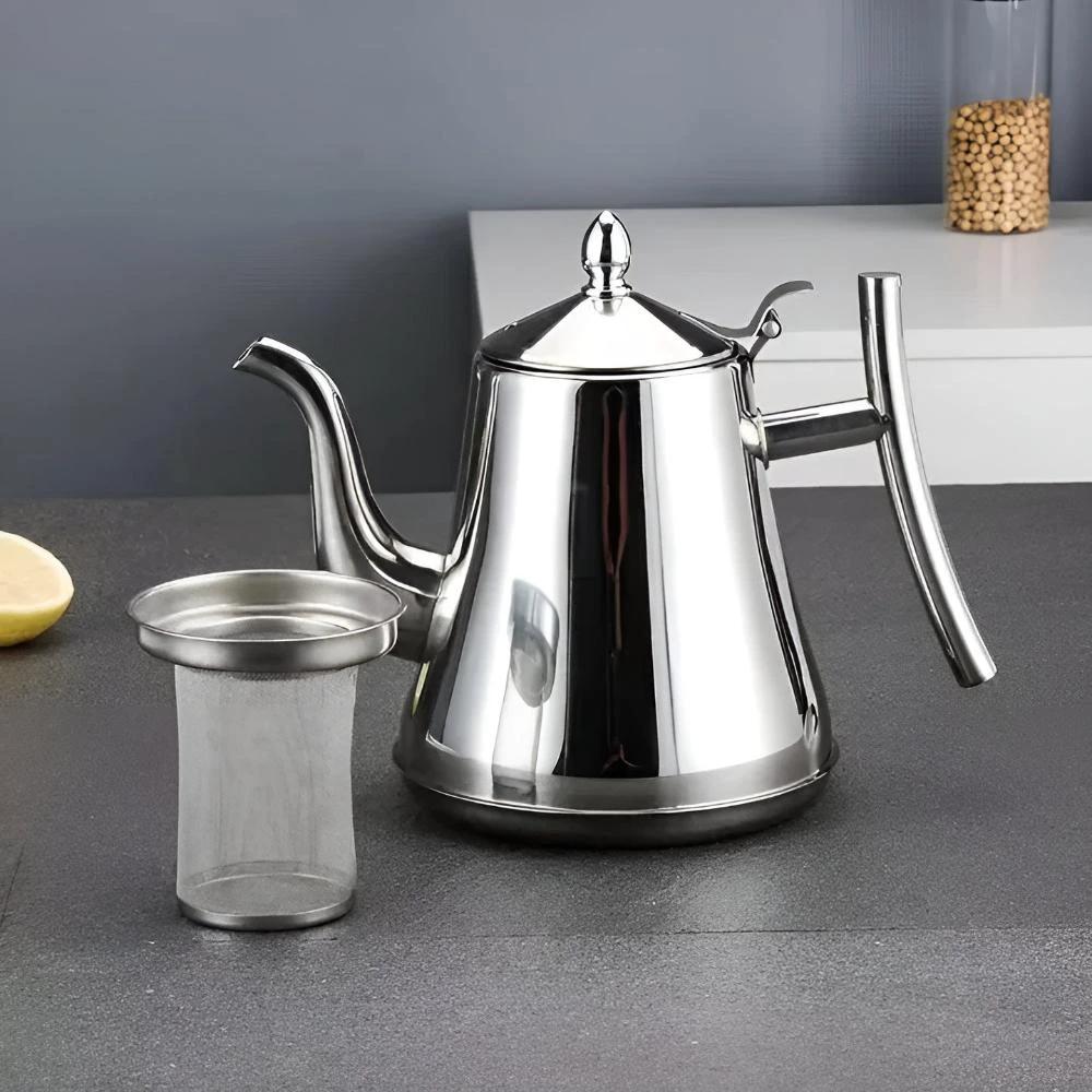 Stainless Steel Kettle with Built-in Filter by Casa & Beyond