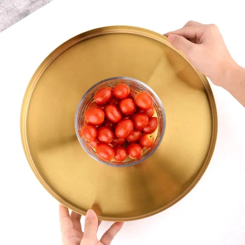Gold Stainless Steel Tray by Casa & Beyond