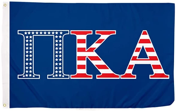 Pi Kappa Alpha Pike USA Pattern Letter Fraternity Flag-3x5 FT Banner-100% polyester-2 Metal Grommets by flagsshop