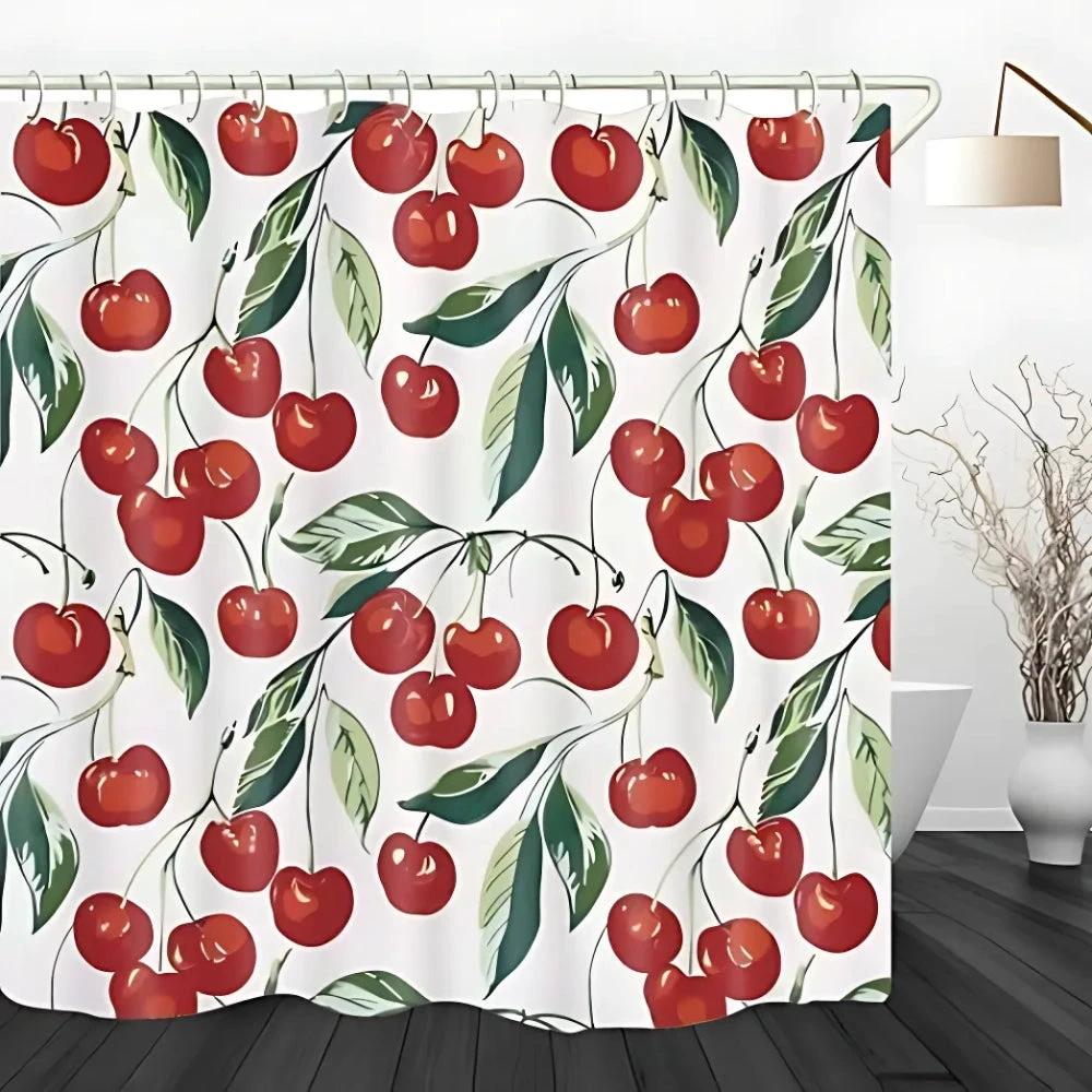 Sweet Cherry Delight Shower Curtain by Casa & Beyond