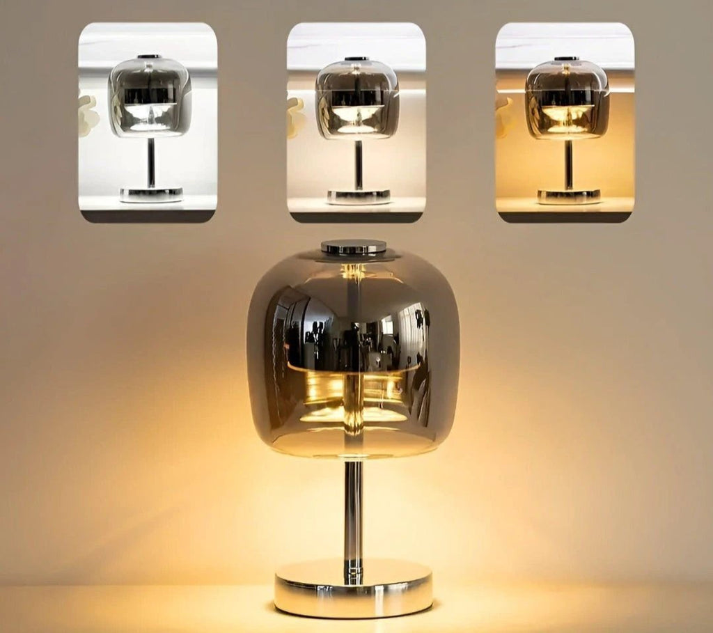 Portable - Elegant table lamp made of mirror glass Bowlift by Bowlift