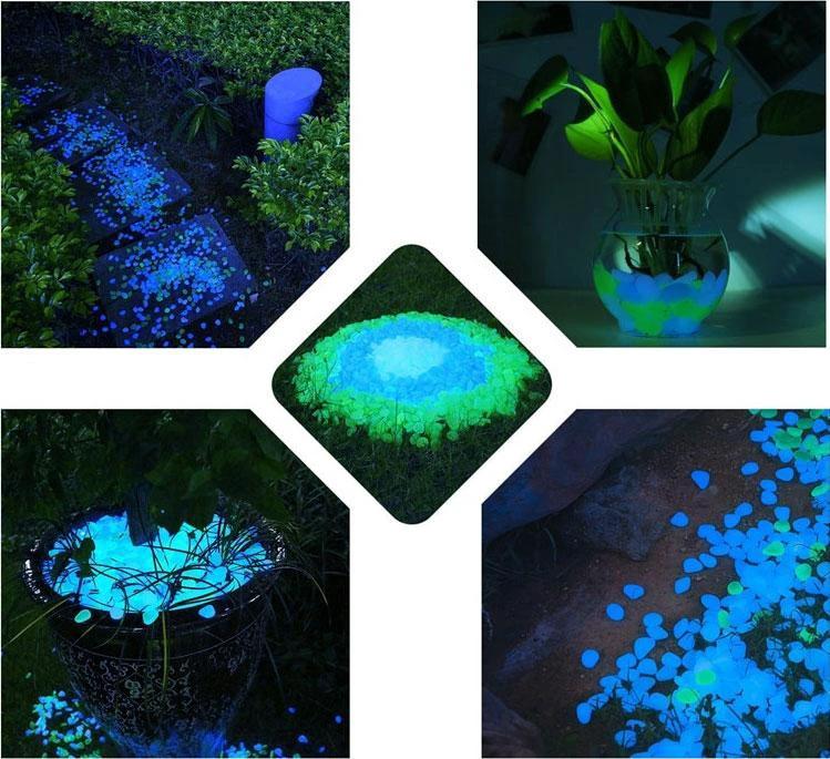 Gleam - Glow-in-the-Dark Garden Pebbles by Bowlift