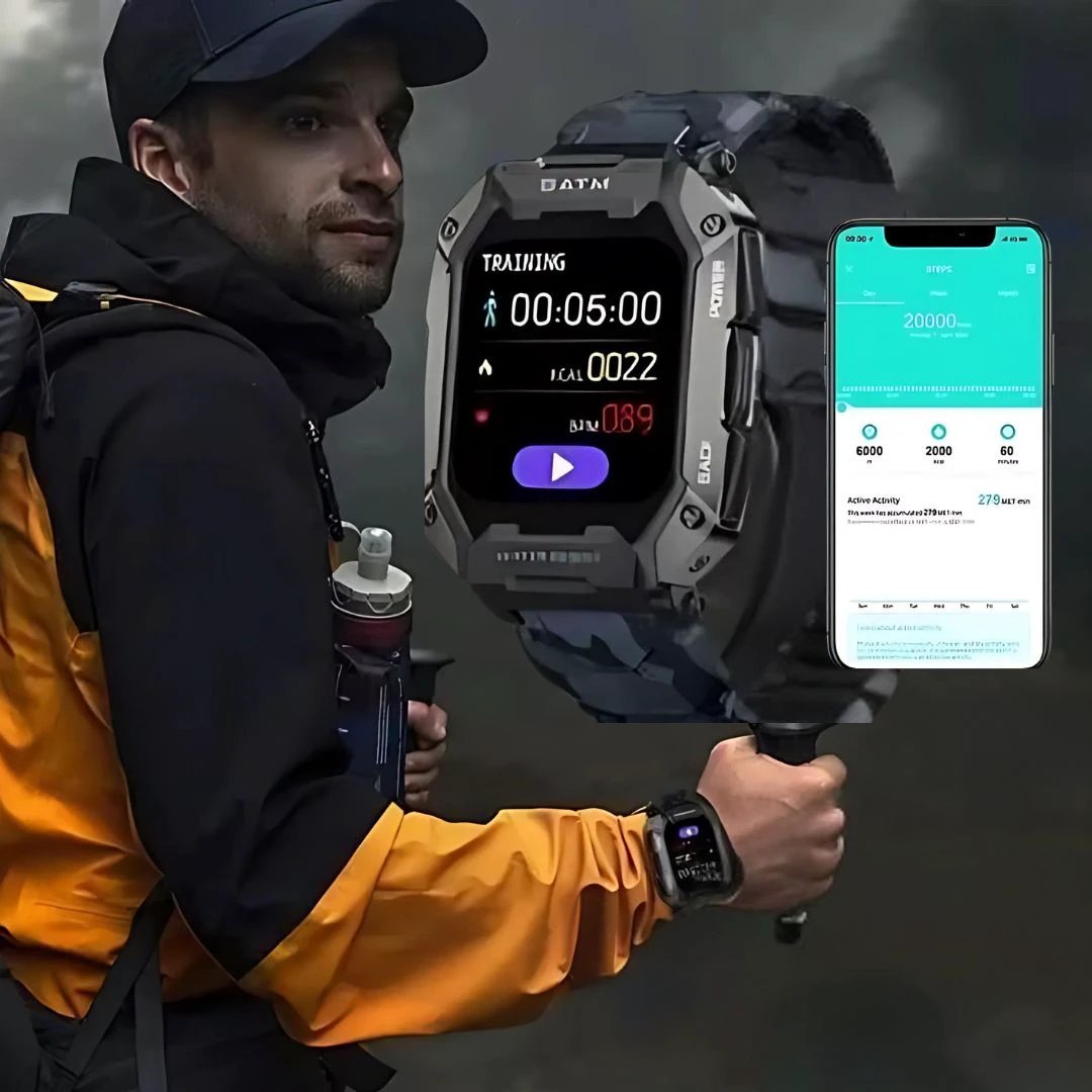 TactiX ARMY Series Smartwatch With Military Design | Durable GPS - Fitness Tracker - for Outdoor Adventures - Military Personnel and Tactical Use Bowlift by Bowlift