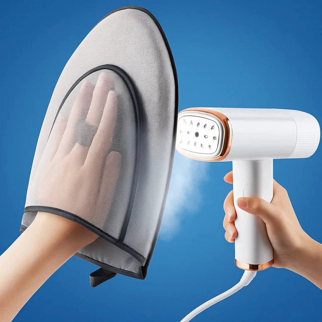 SteamShield | Garment Steamer Glove – Heat Protection – Non-Slip Strap – Precise Steaming for Delicate Clothing Bowlift by Bowlift