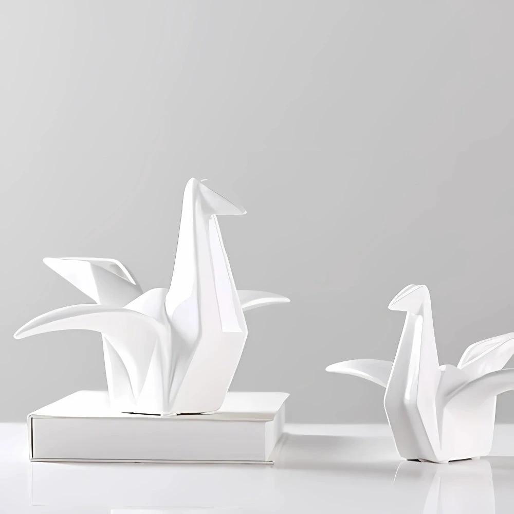 Origami-Inspired Ceramic Bird Statue by Casa & Beyond