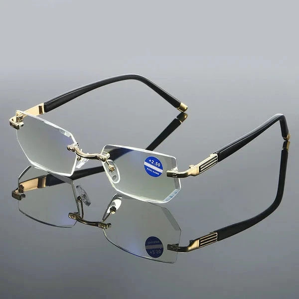 2024 new high hardness anti-blue light sapphire reading glasses dual focus intelligent reading glasses by BowLift