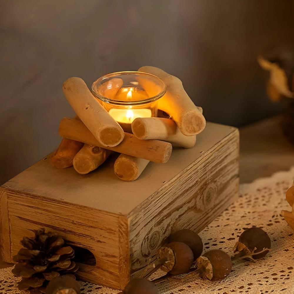 Driftwood Haven Candle Holder by Casa & Beyond