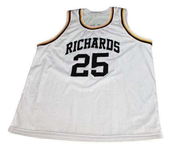 Dwyane Wade Jersey #25 Richards High School Basketball White by My store basketball