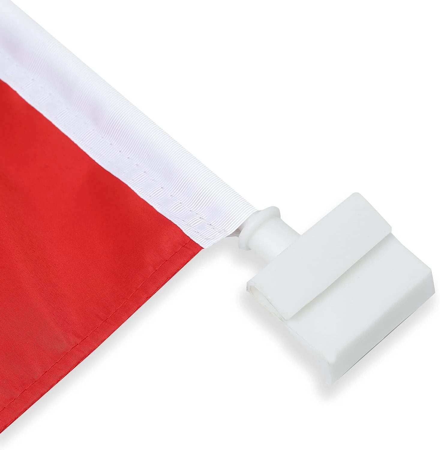 Purle Red Flag Car Window Flag of Red Color 11X18 Inch(28x46cm) 100% Polyester, Strong White Flagpole by flagsshop