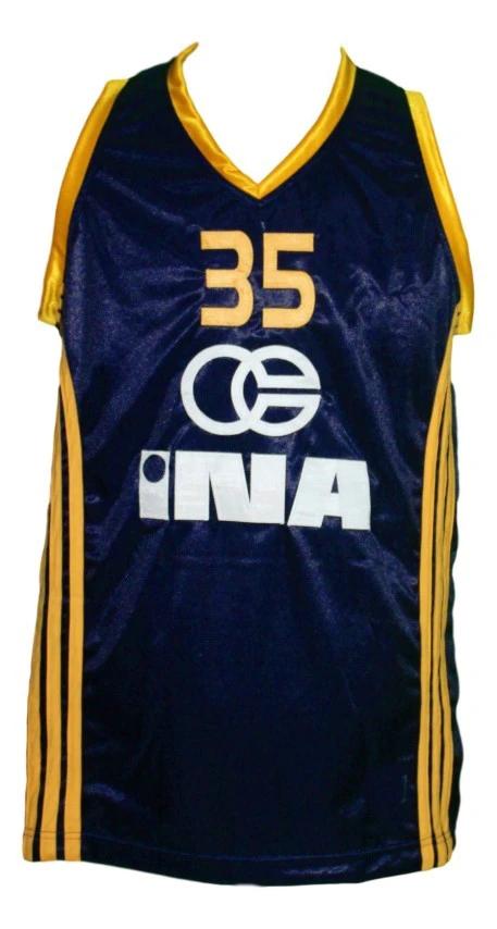 Dario Saric Jersey #35 KK Zagreb Croatia Basketball New Sewn Navy Blue by My store basketball