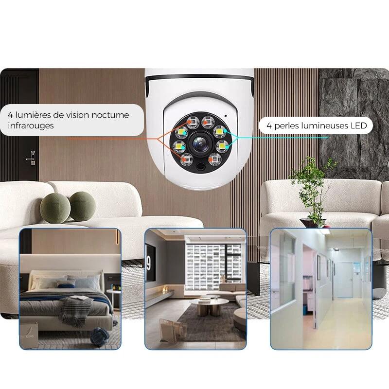 Wireless security camera without cables with light bulb by Bowlift