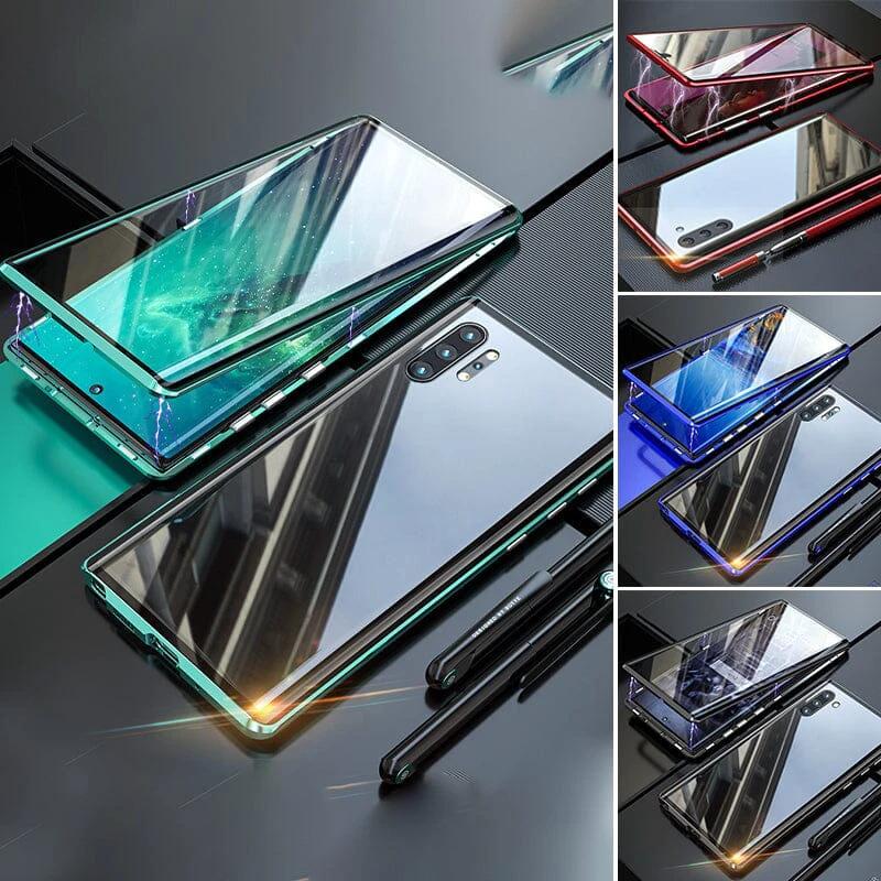Samsung magnetic tempered glass double-sided phone case by BowLift