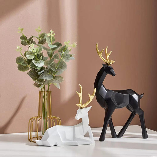 Creative Geometric Deer Figurine by Casa & Beyond