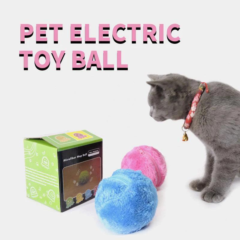 Electric ball toy for pets with plush cover by Bowlift