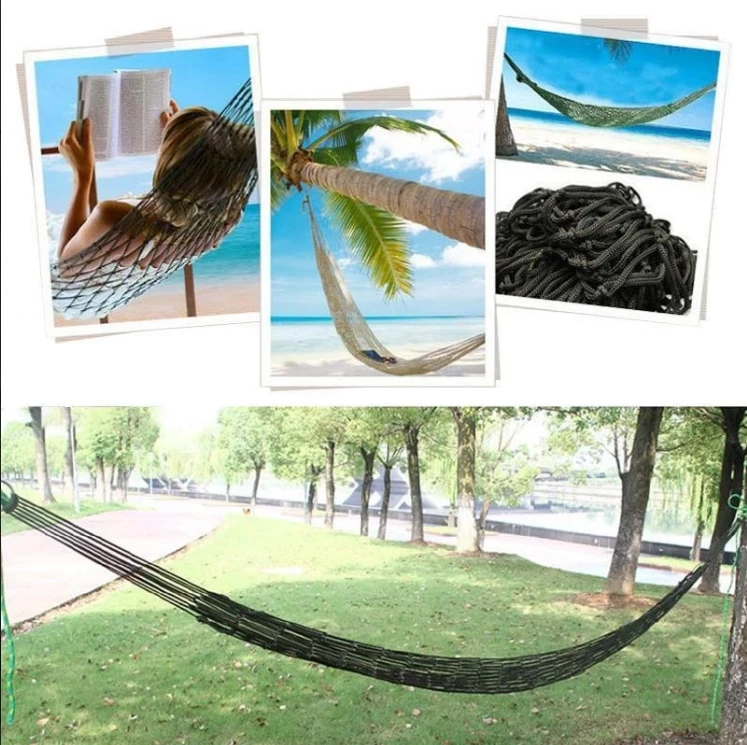 Portable Nylon Net Hammock by Bowlift