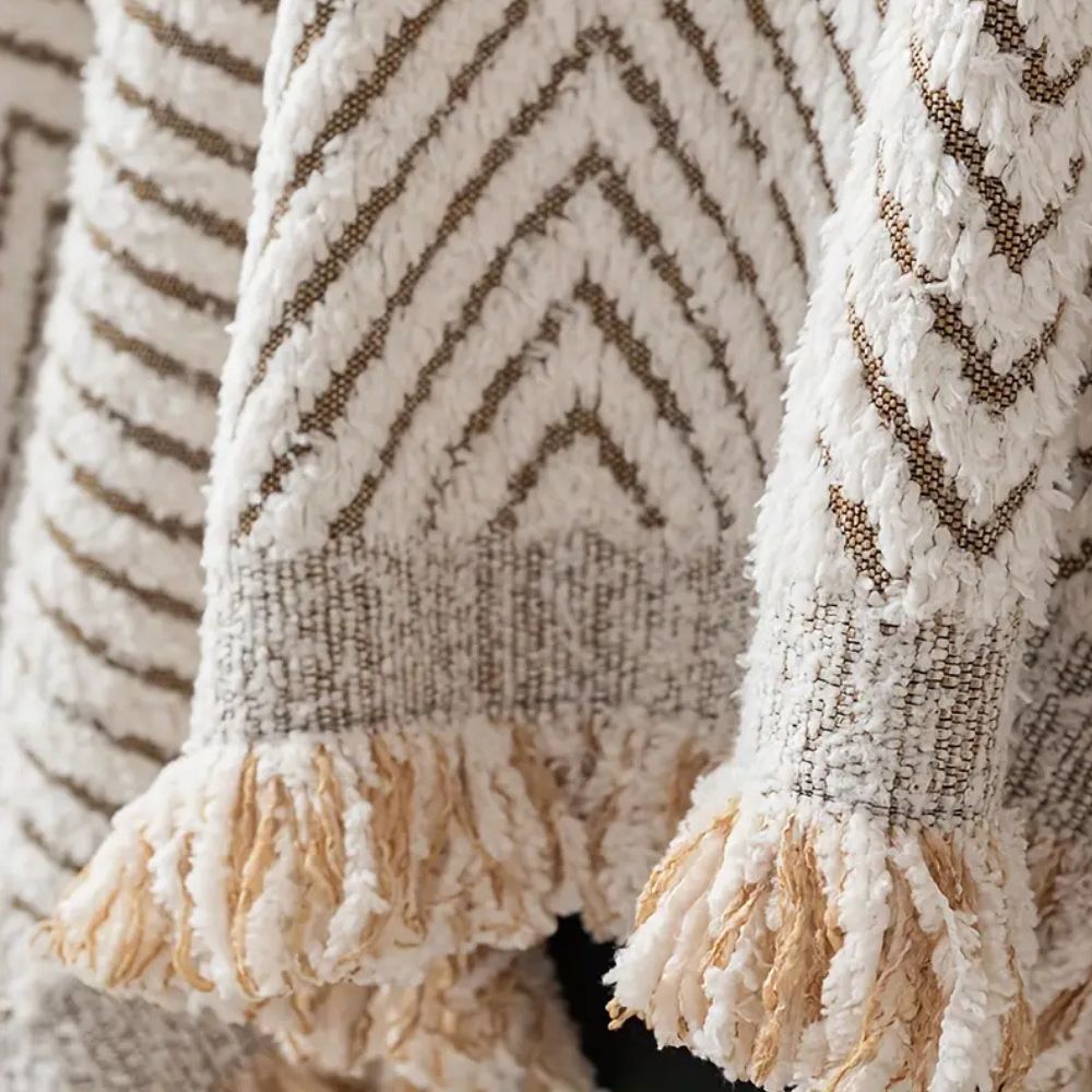 Stripe Herringbone Sofa Cover by Casa & Beyond