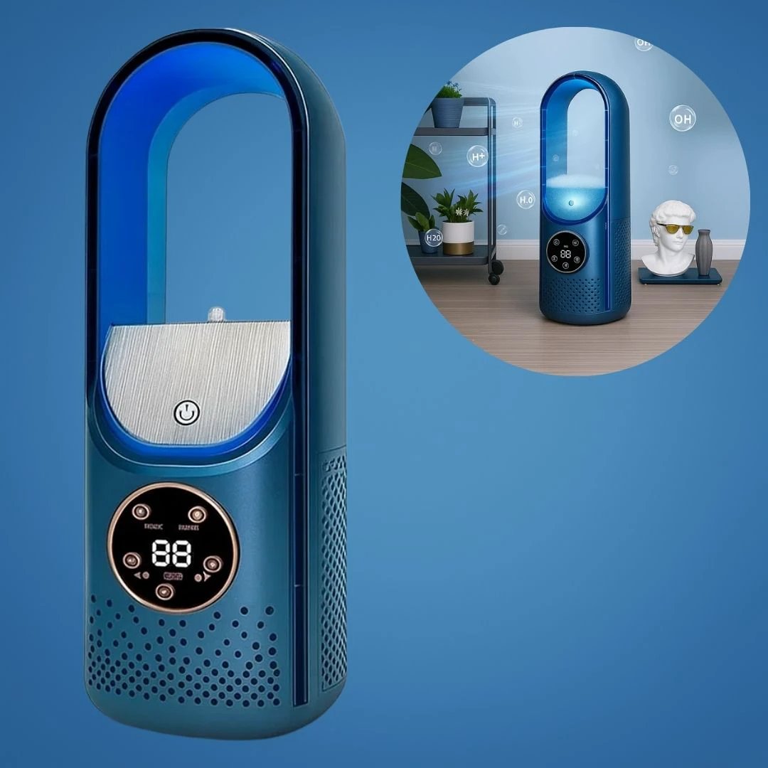 CoolMist | Portable Air Cooler Humidifier – Adjustable Quiet Mist – USB-Powered Compact – Personal Desk & Bedside Comfort for All-Day Freshness Bowlift by Bowlift