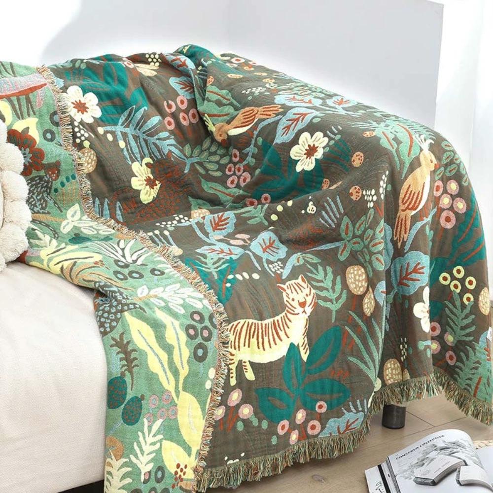 Tiger's Lair Reversible Blanket by Casa & Beyond