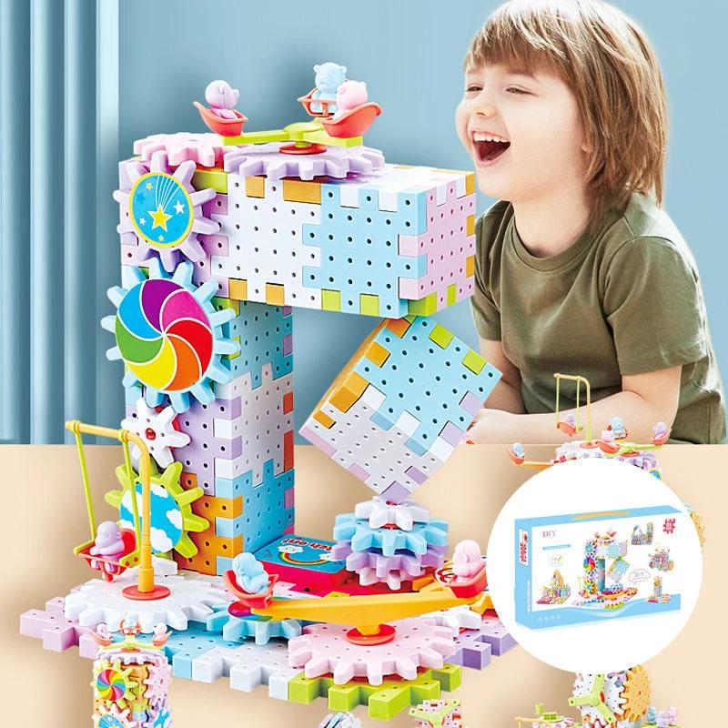 Paradise of various electric building blocks for children by Bowlift