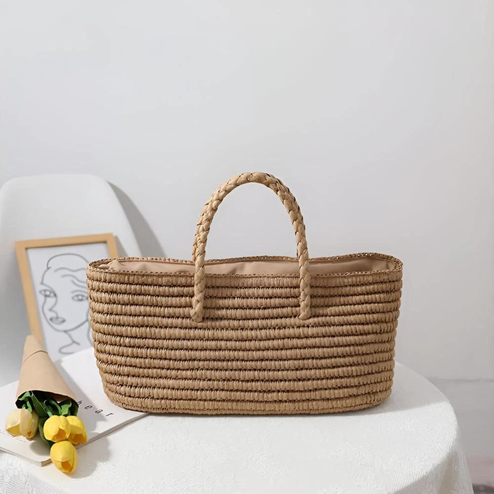 Woven Straw Tote Bag by Casa & Beyond