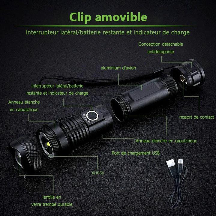 Military flashlight laser waterproof by Bowlift