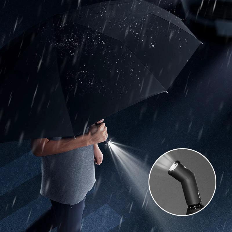 Windproof parasol and umbrella with LED by Bowlift