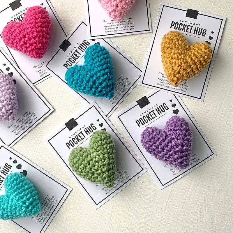 Pocket Hug Crocheted Heart Small Gift by BowLift