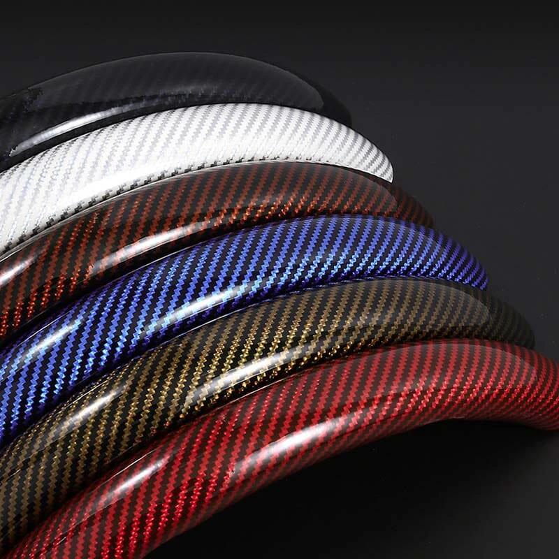 Universal Laser Carbon Fiber Pattern Steering Wheel Cover by BowLift