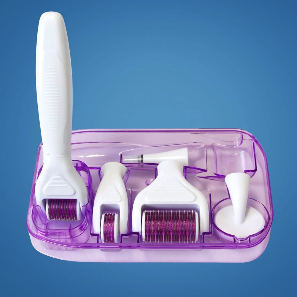 DermaGlow Microneedling Derma Roller Kit – Anti-Ageing – Titanium Needles – Home Skincare for Women Bowlift by Bowlift