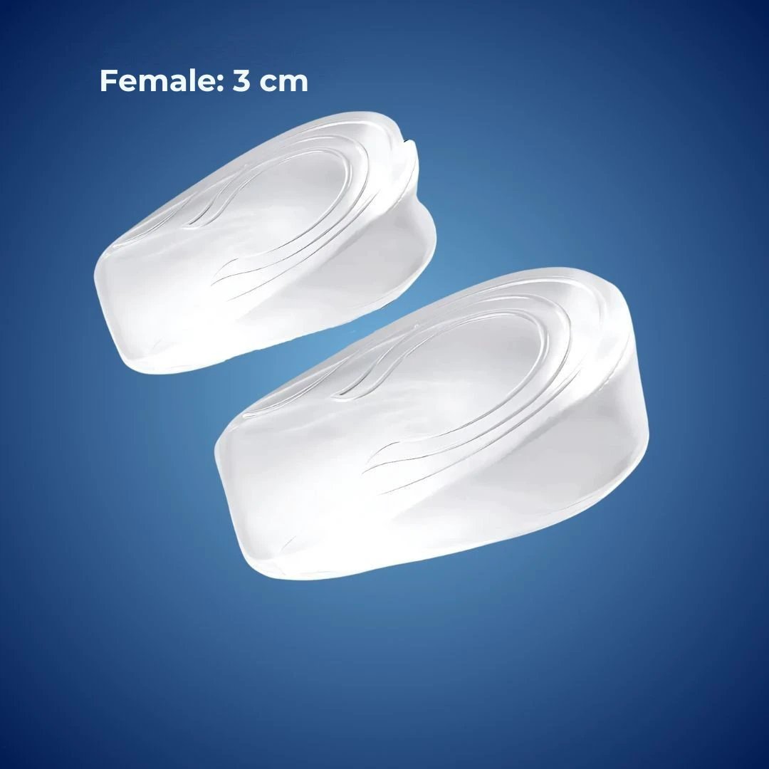 LiftComfort Silicone Gel Heel Lifting Inserts | Height Increase - Pain Relief for Plantar Fasciitis - Shock Absorption - Better Posture Bowlift by Bowlift