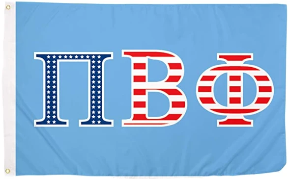 Pi Beta Phi USA Letter Sorority Flag Sign Decor Pi Phi 3x5 ft Flag-100% polyester-2 Metal Grommets by flagsshop