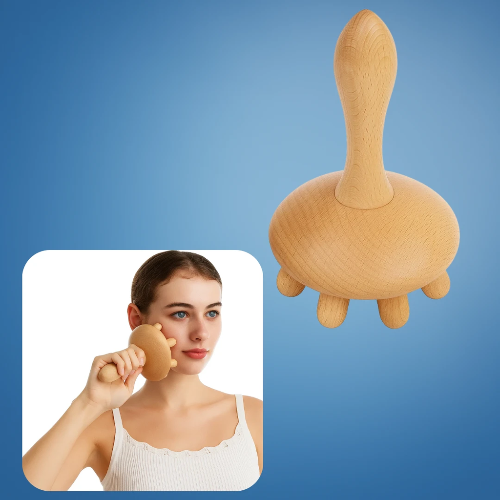 Knot-Relief Booster – Durable Beech Wood – Improves Circulation – Gentle Cellulite Care – Home Relaxation Bowlift by Bowlift