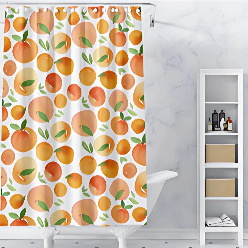 Sunny Oranges Bath Curtain by Casa & Beyond
