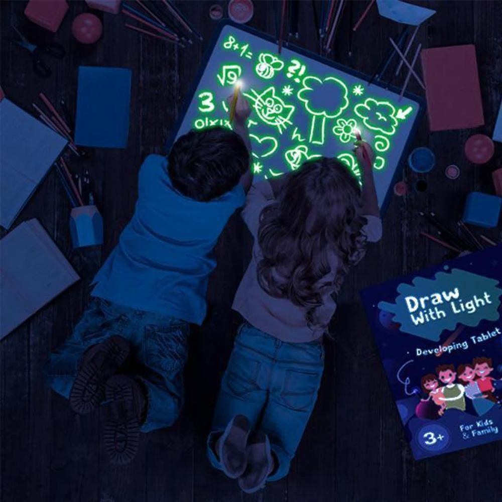 Interesting drawing tablet with light in the dark by Bowlift